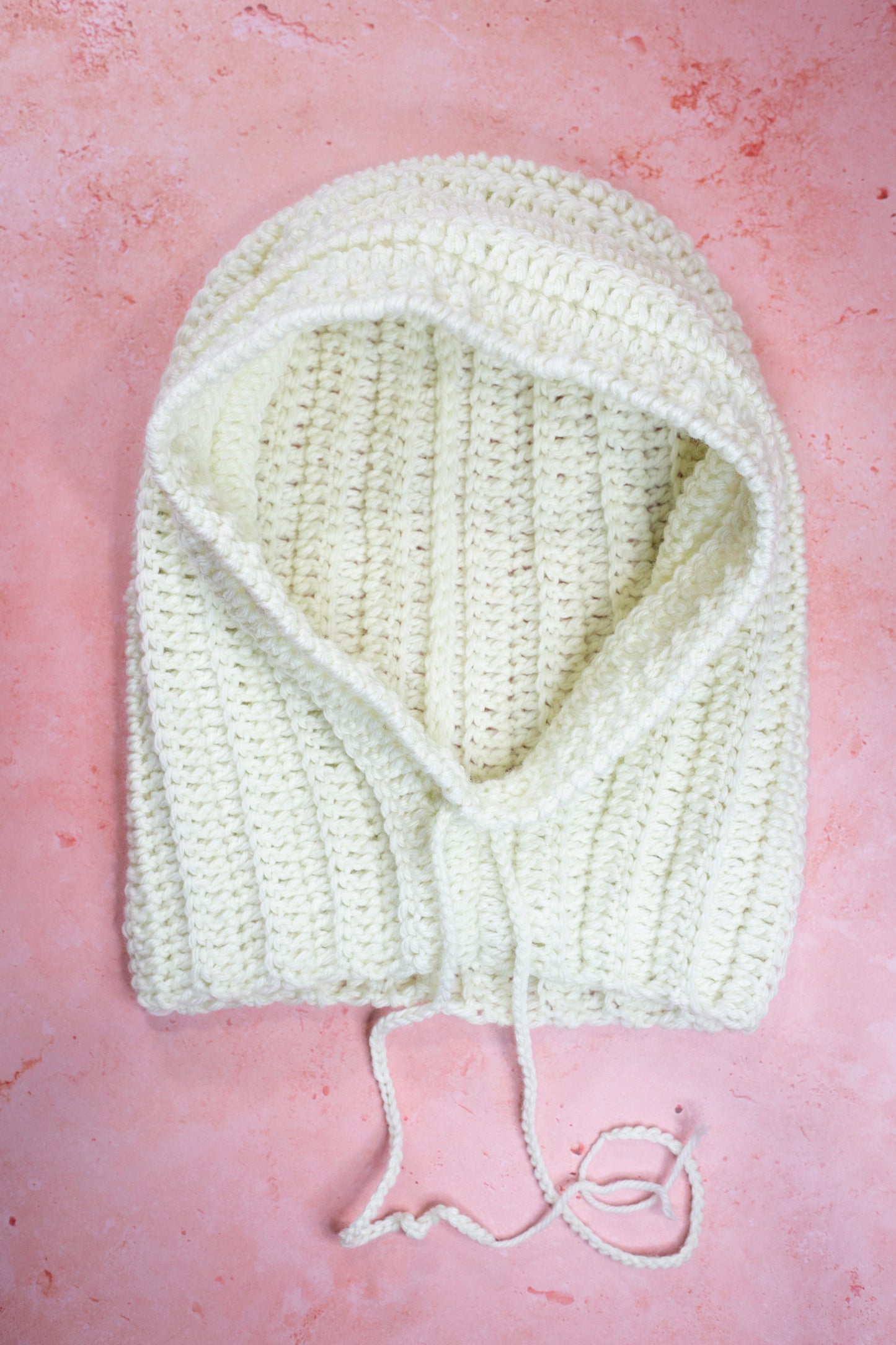 Ribbed Hooded Slouchy Balaclava