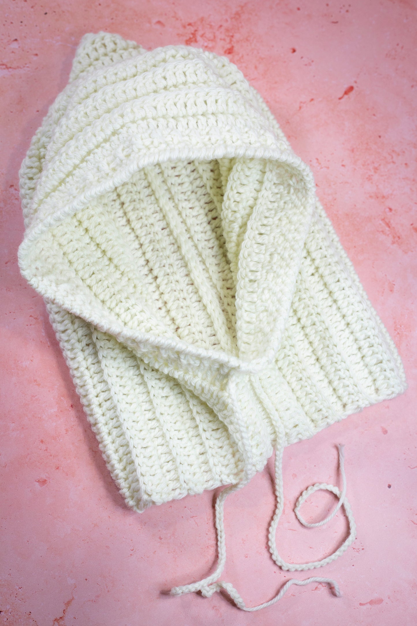 Ribbed Hooded Slouchy Balaclava