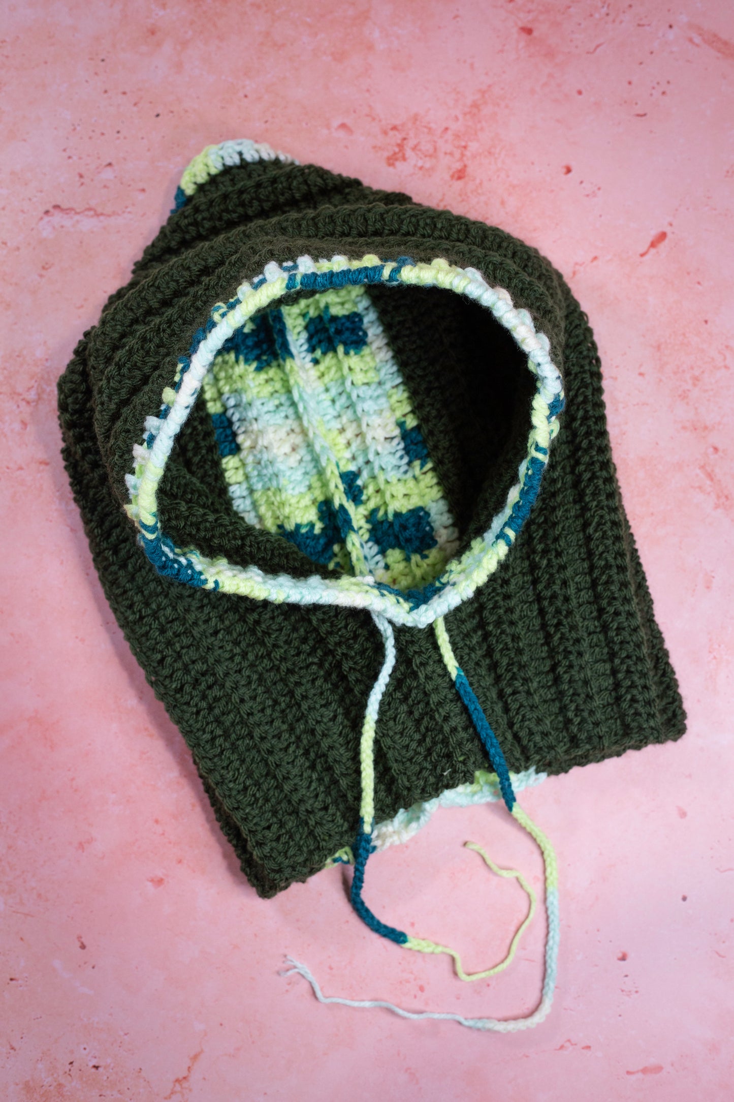 Ribbed Hooded Slouchy Balaclava